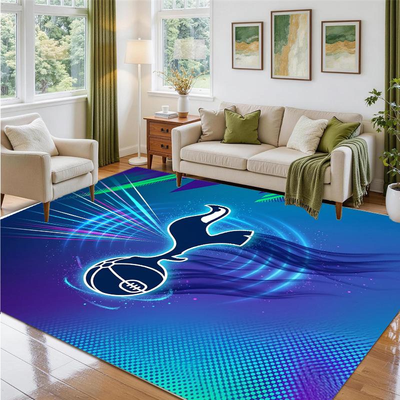 Tottenham Hotspur Design Crystal Velvet Rug Soft Decorative Mat for Bedroom Entrance
