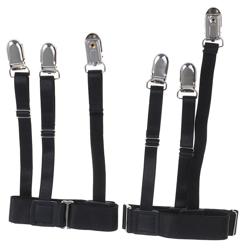 2 buc. Curele pentru cămăși bărbați, cu cleme de blocare antiderapante, mențin cămașa băgată în pantaloni, curea pentru picior