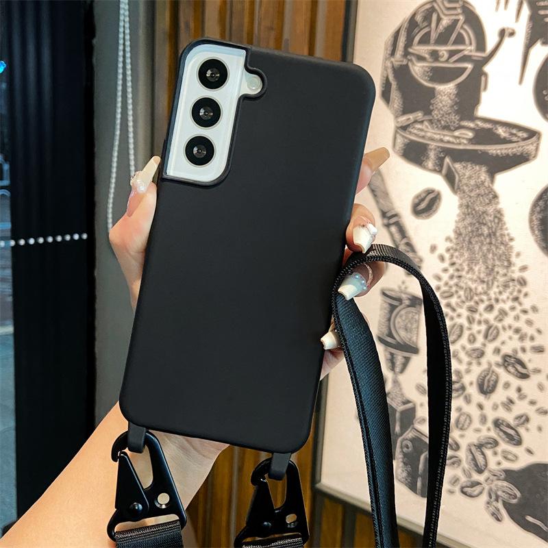 Mobile Phone Case Chain Lanyard Integrated for Samsung S25Ultra S24PS23 Mobile Phone Case Japanese and Korean A32A56A55