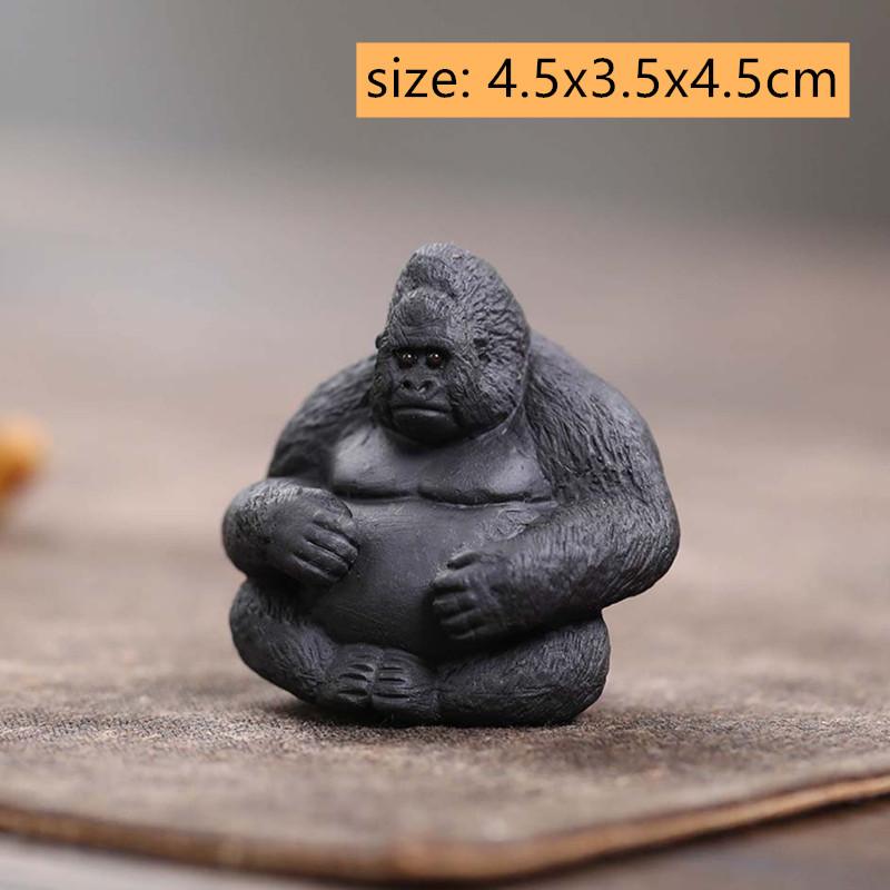 Chinese Yixing Lion Purple Clay Tea Pet Handmade Sculpture Crafts Crocodile Statue Tea Figurine Ornaments Tea Set Accessories