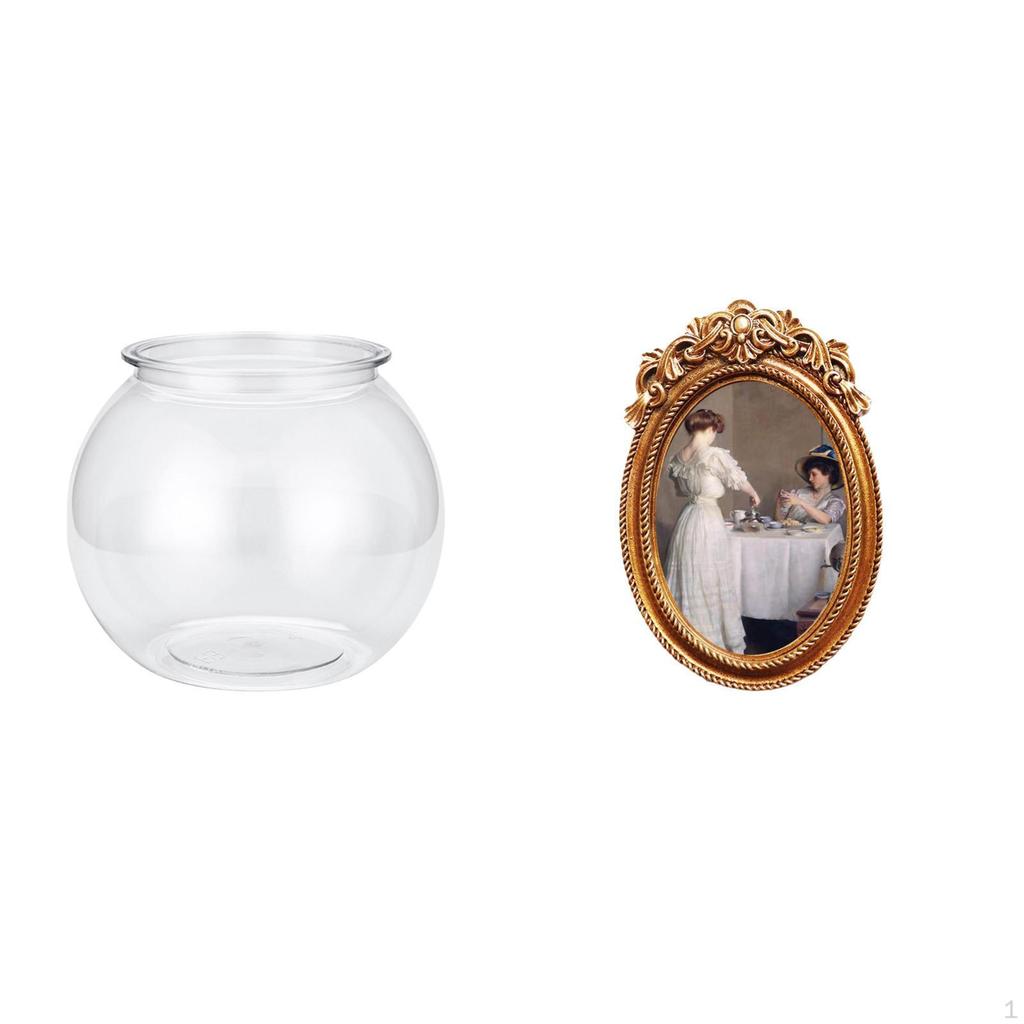 Transparent Small Fish Tank Clear Household Ornament DIY Bowl Vase Table Bedroom Desktop Living Room