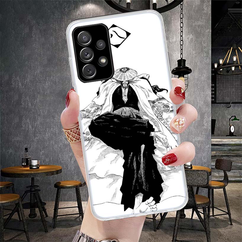 Bleach Kyoraku Shunsui Soft Phone Case For Samsung Galaxy A12 A22 A32 A52 A72 A02S A51 A50S A71 A70 A31 A20S Note 20 Ultra S10 A