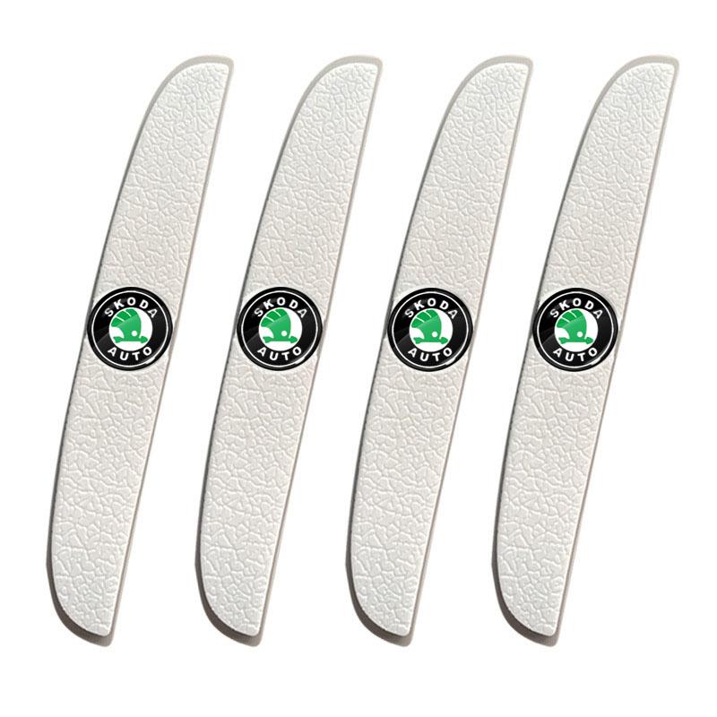 4 ks Ochranný proužek proti kolizi dveří auta Samolepka na ochranu zpětného zrcátka Pro Škoda Octavia Superb Rapid Kodiaq Karoq Fabia Kamiq Roomster Citigo