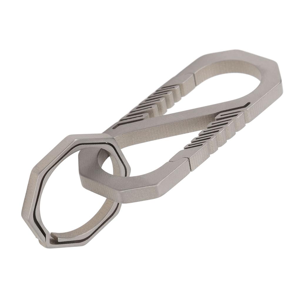 Ti Alloy Keychain Clip Dual Gate Quick Release EDC Key Ring Holder Organizer for Men Women