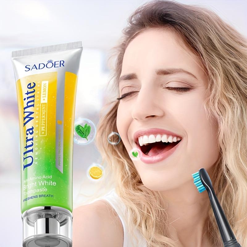 Bělící zubní pasta Lemon Mint Čištění zubů, Bělící zubní pasta s mátou peprnou a citronem, Svěží dech 100g