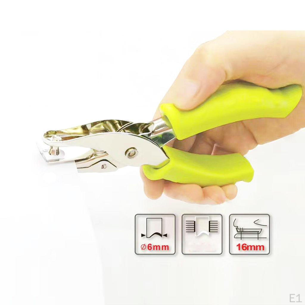 Handheld Tiny Shaped Circle Punchers Single Hole Paper Punch for 8 Sheet Tags Clothing Ticket