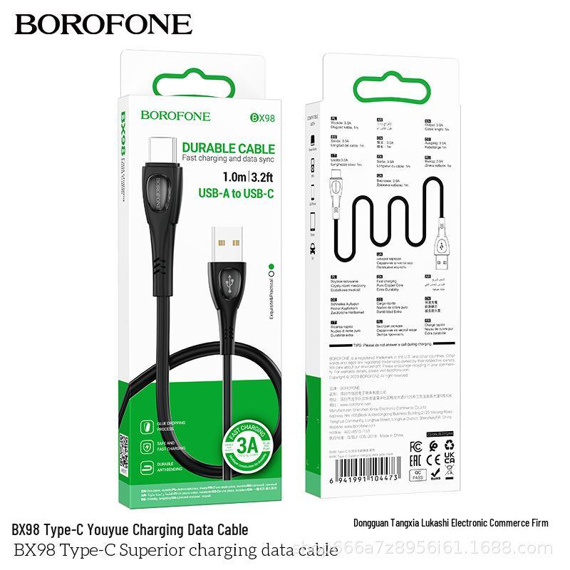 

BX109 Type-C Charging Cable for Apple iPhone 15, Huawei, Xiaomi, and Oppo Mobile Phones Color Box Packaging