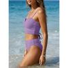2026 V-wire Strappy Bikinis Solid Padded Swimsuit Women High Waist Swimwear Female Bathers Bathing Swimming Swim Suit Beachwear