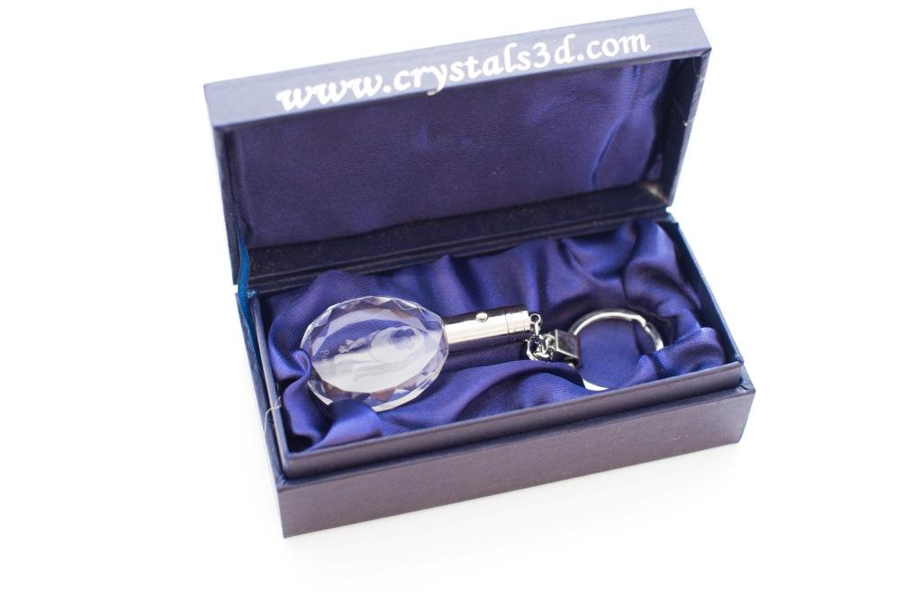 Pug - pendant with a photo of a dog, crystal key ring in a gift box, a unique gift by Art-Dog