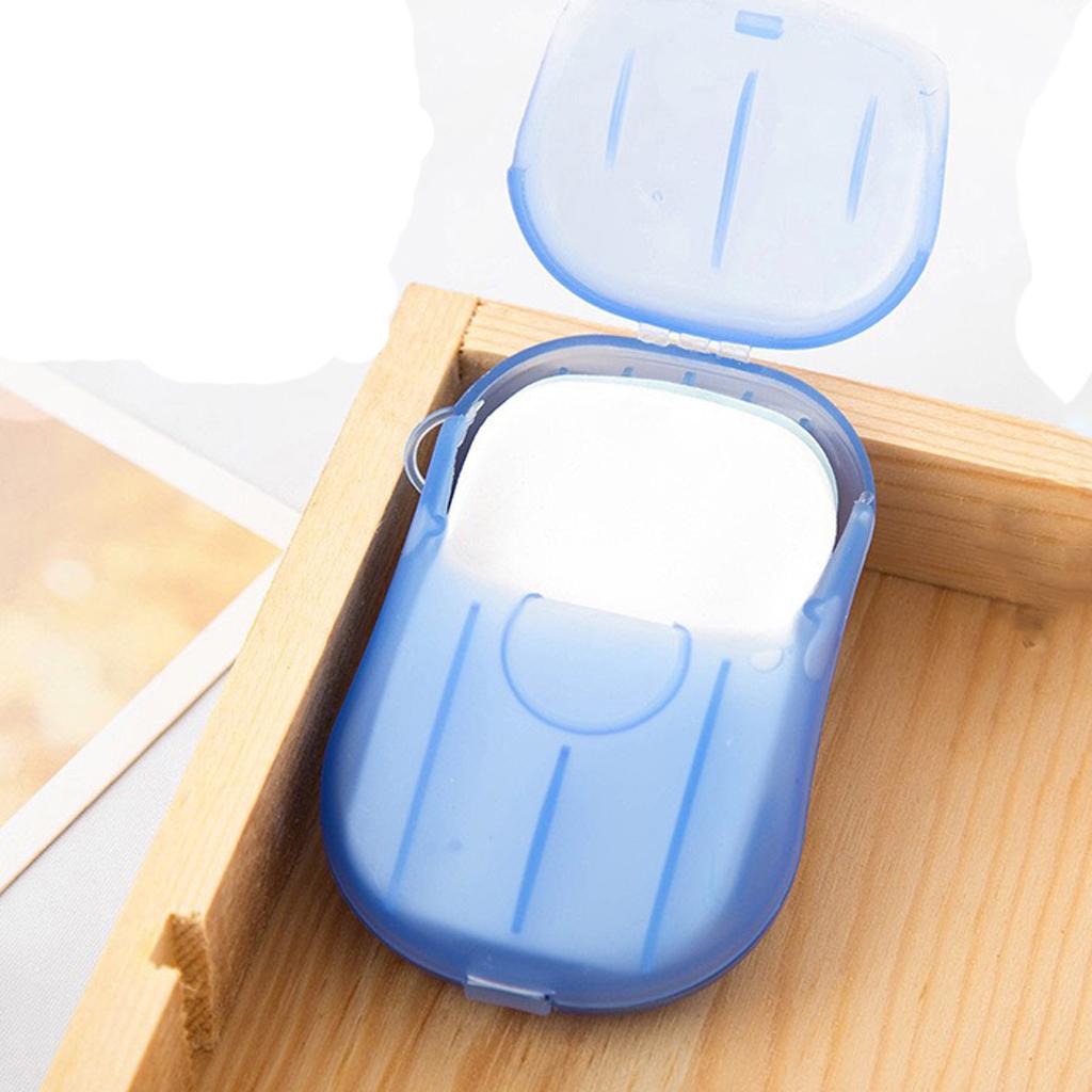 20pcs Portable Hand Washing Mini Soap Paper Disposable Bath Travel