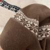 Outdoor Fair Isle Jacquard Knitted Hat Warm Autumn and Winter Ear Protection Woolen Hat Retro Versatile Cold Hat