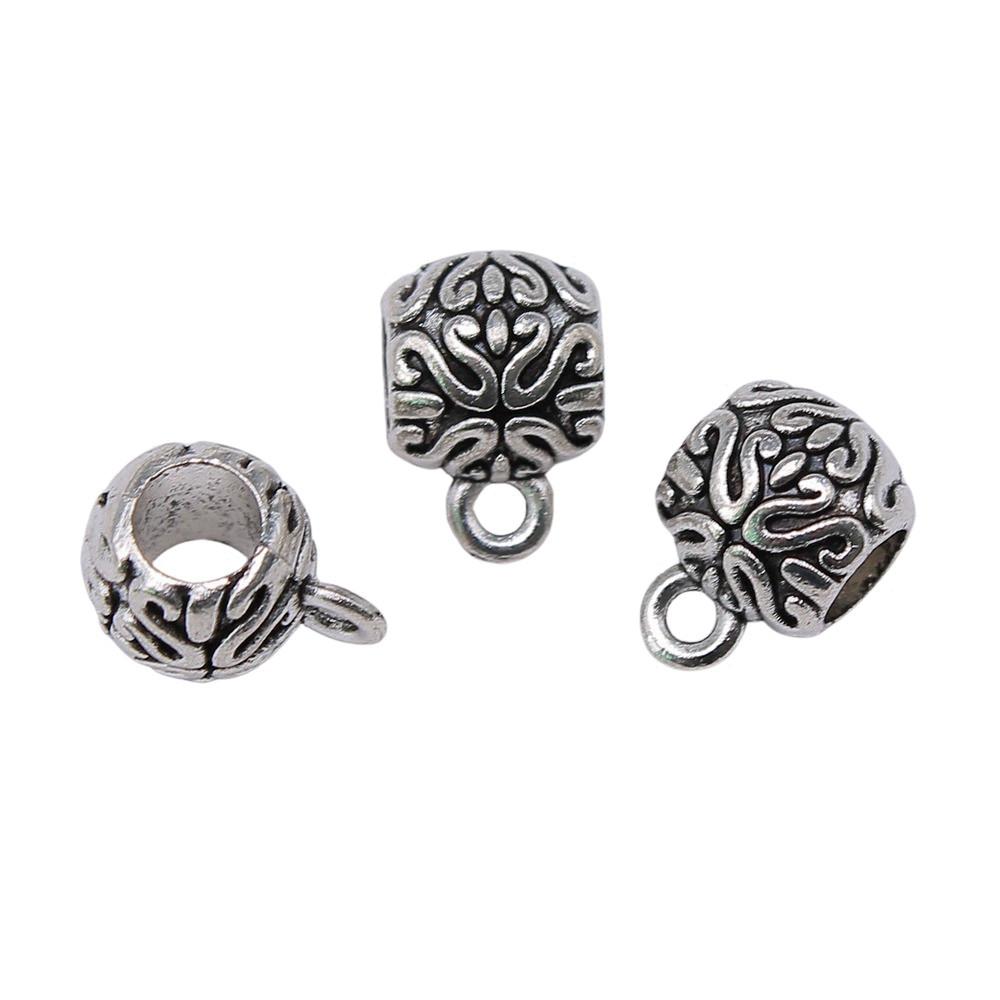 Antique Twisted Pattern Bail Connectors For Charm Attachments Craft Jewelry Accessories