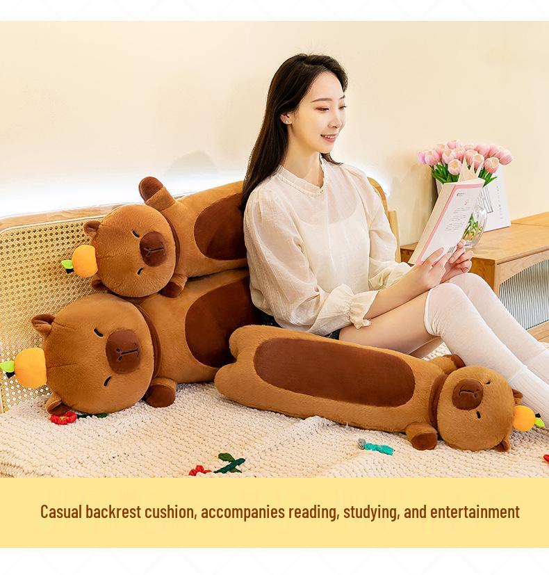 Capybara Plush Sleeping Pillow - Leg-Clamping Hug Toy