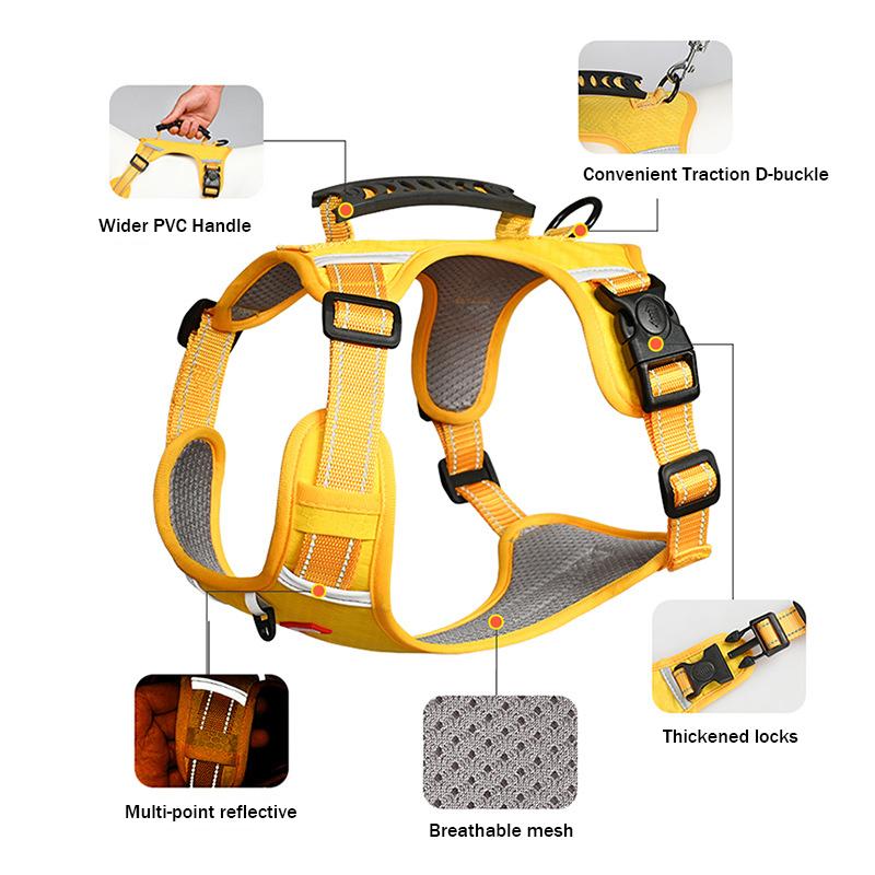 Breathable Adjustable Dog Harness Soft Comfort Reflective Vest Chest Strap for Small Medium Large Dogs Pet Accessoires