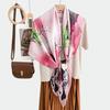 New fashion 111 mulberry silk silk scarf, women's Spring Festival gift for elders to keep warm 111 silk collection