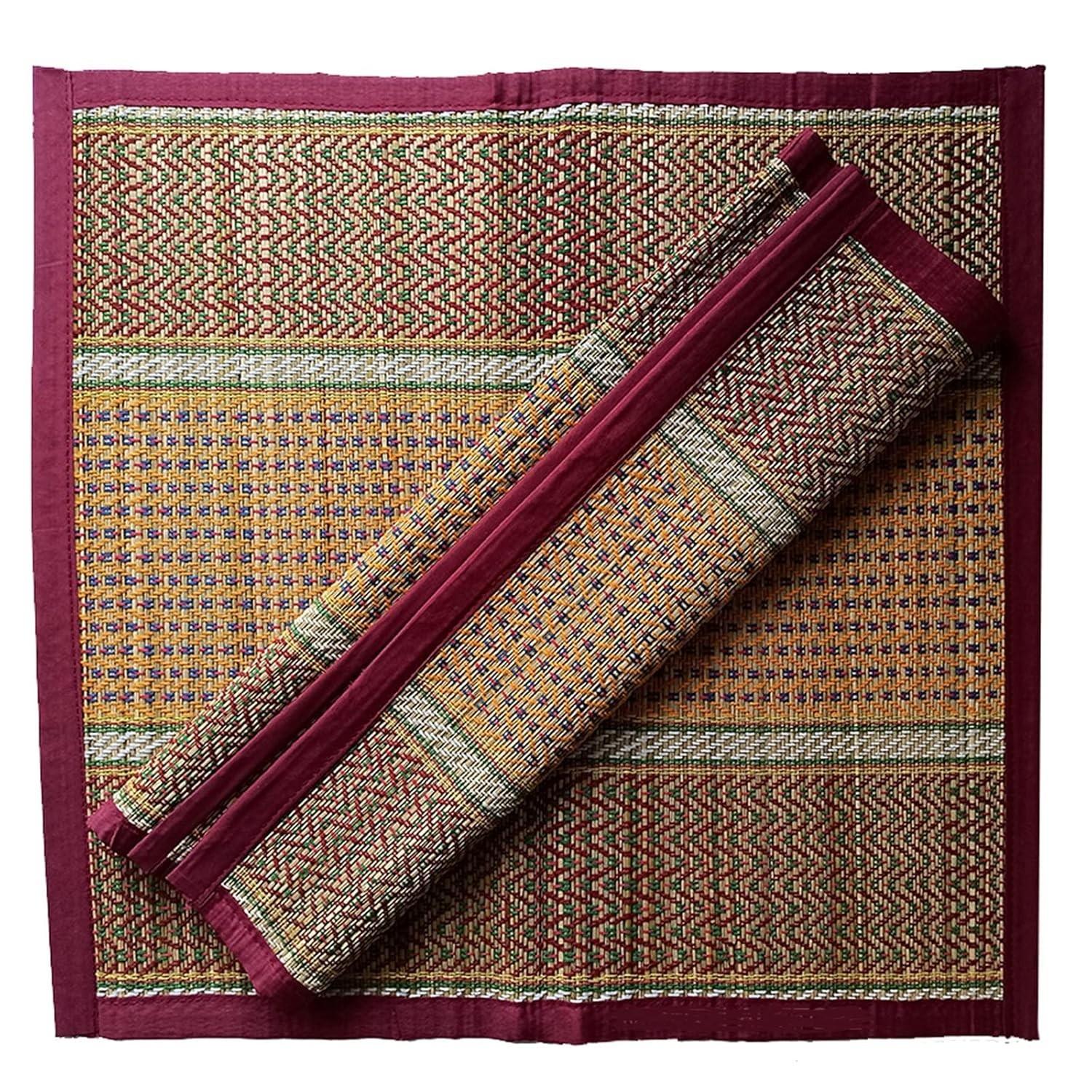

@ Indian Multicolour Floor Pooja Aasan Mat 2 Pcs 216 Gm Zr-8066-60%Off