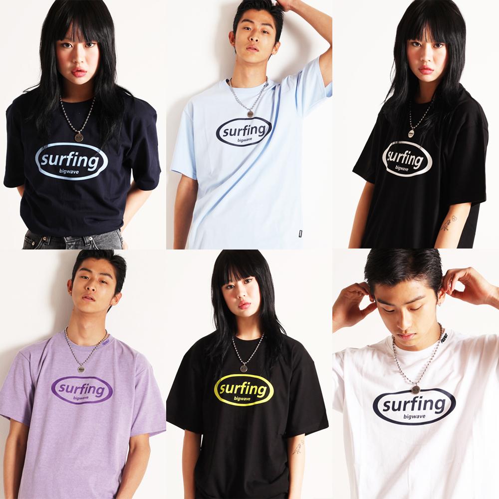 Respect [Package] Surfing Tee (7 Colors) Navy/L