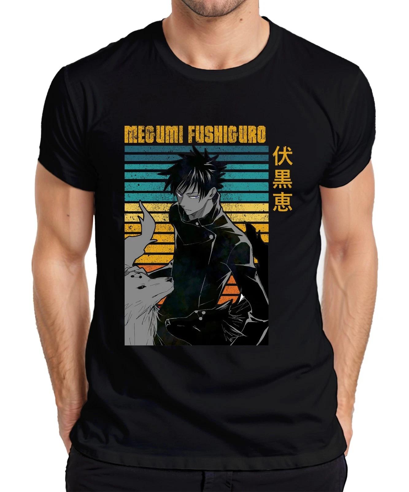 Megumi Fushiguro Jujutsu Kaisen Shikigami Geisterhunde Vintage Herren T-Shirt XS