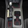 Cup Holder Erts Coaster For Nissan Sentra Accessories 2025 2024     Center Console Liners Silicone Cup Mat Pad Interior Decoration(4Pcs Sets,Red