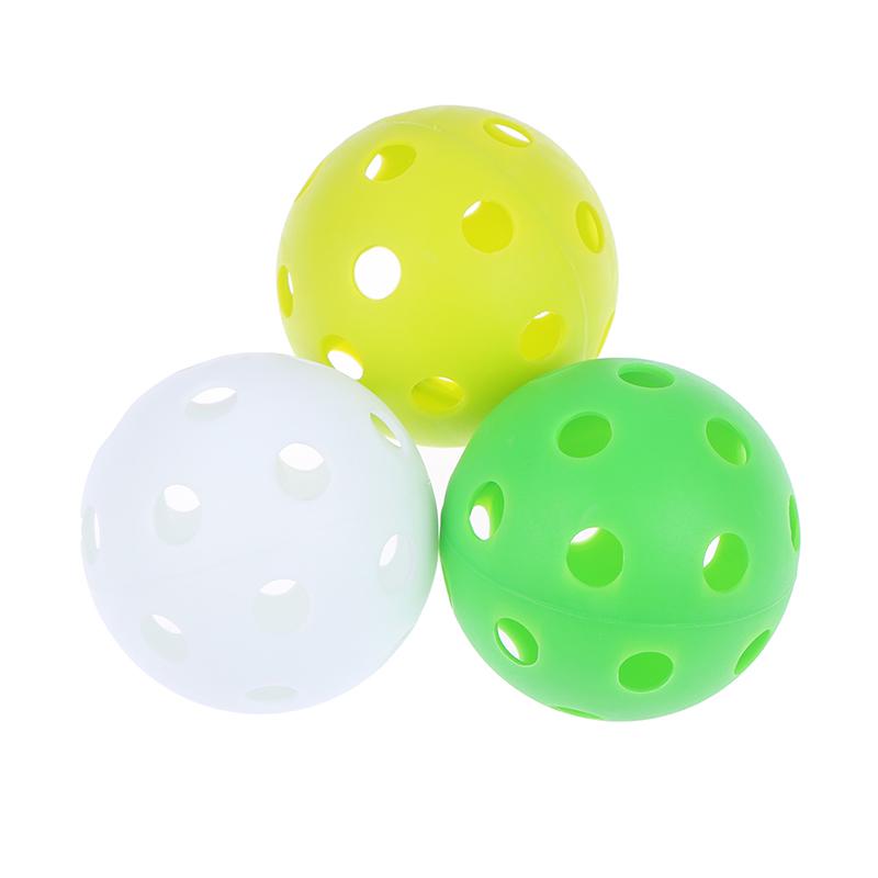 Bola de taco de floorball de 72 mm, bola de beisebol macia de plástico de pvc, bola de prática esportiva