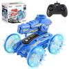 Children'S Amphibious Stunts 2.4G Remote Control Car Lights Four-Wheel Drive Off-Road Vehicle Self-Priming Water Shooting Electric Toy Car