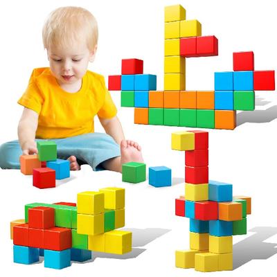 Magnetblöcke, große magnetische Bausteine für Kleinkinder im Alter von 3 4 5 6 7 8 Jahren, Jungen und Mädchen, magnetische Würfel für Kinder, Montessori-Spielzeug, STEM-Spiel