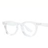Non-polarized Men Plastic Round Rice Nail Sunglasses Compact and Simple Casual Fashion Style Vintage Punk Shade Rivet Concave Frame Eyewear