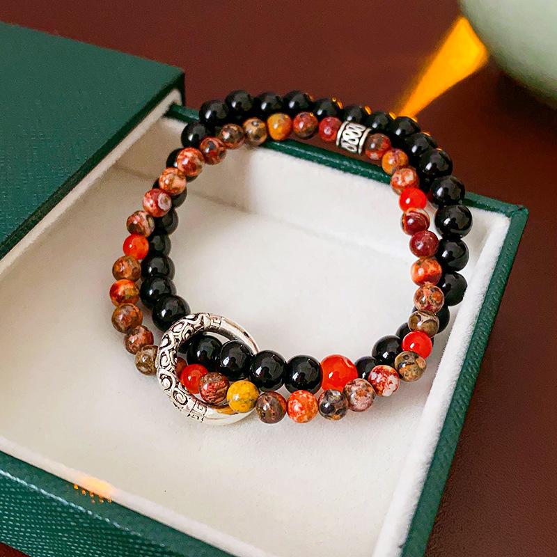 2024 Hot-Selling Women's Luxury Natural Stone Beaded Bracelet - Ethnic Chinese Style
