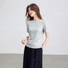 Srcr Women's 100% Mulberry Silk Short Sleeve T-Shirt
