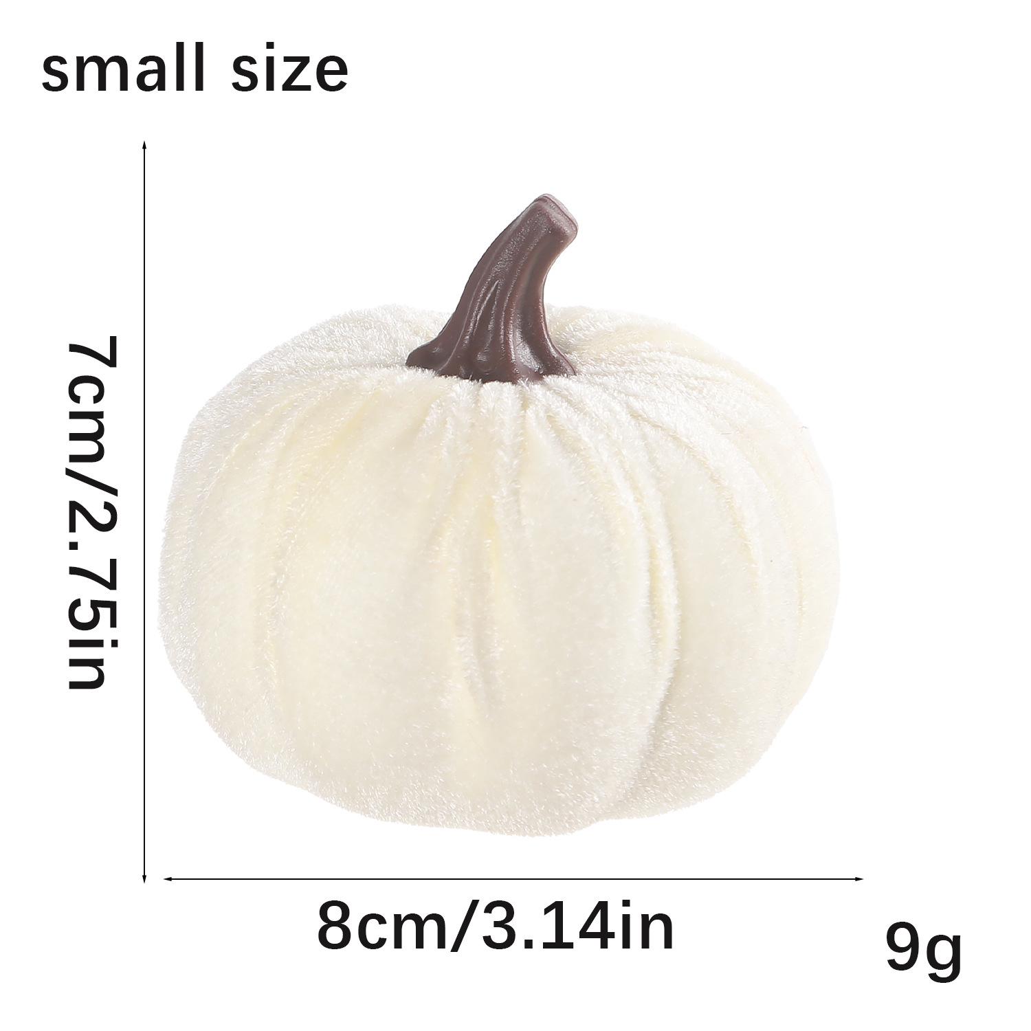 Youqi bunte Stoffkürbisse Thanksgiving Dekorationen Small White white