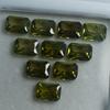 Green Sapphire CERTIFIED 15 Pcs Natural Emerald Cut Loose Gemstone 7x5 MM Lot S-5469546