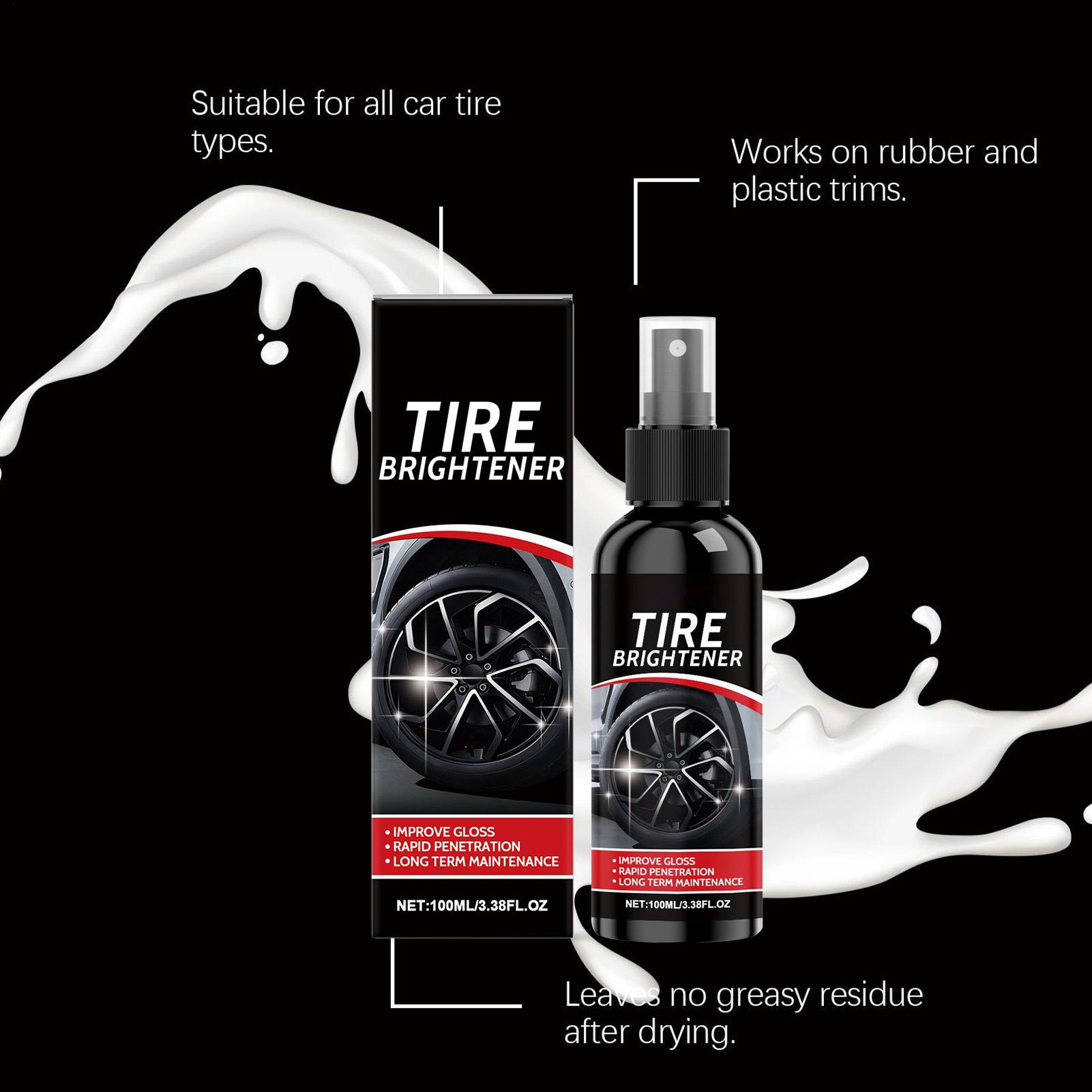 Wheel Shine 100 мл Полироль-чернитель для шин Покрытие шин Для защиты Чернение Долговечный Яркий блеск Выглядят как новые China Mainland
