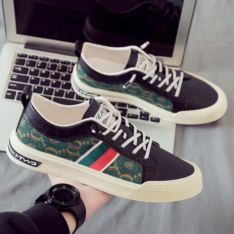 

2025 Лето Новые Модные Холщовые Туфли с Низким Вырезом Модные Маленькие Белые Мужские Туфли Дышащие и Универсальные Повседневные Спортивные Кеды на Платформе Тонкая Версия 44