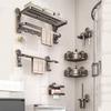 Strong No-Drill Suction Cup Wall-Mounted Double Towel Rack for Bathrooms