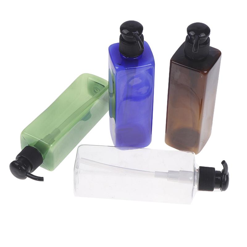 250Ml Square Hand Pump Soap Liquid Dispenser Shampoo Conditioner Bodysoap Gel Pump Bottle Bathroom Empty Lotion Container