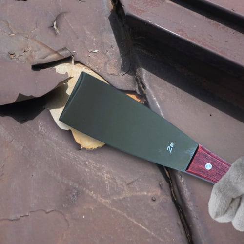 Scraper, Wooden Handle, Metal Spatula, Stainless Steel Blade, Tool Set, Repair, Paint Removal, DIY, Construction Work, 4 Pieces