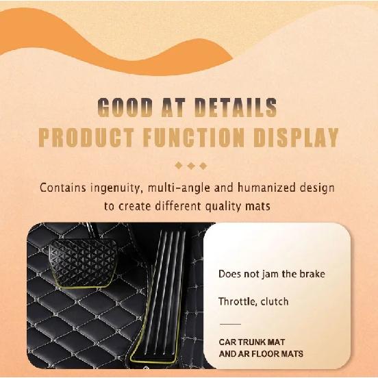 For BYD Song PLUS 2020 Song Plus EV 2021-2025 SUV Car Floor Mats Cargo Tray Anti-Skid Trunk Carpet Vehicle Interior Accessories