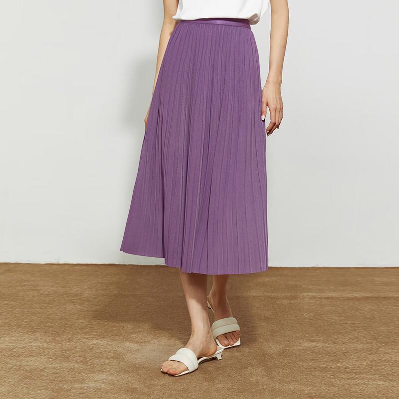 Women's Elegant Pleated A-line Midi Skirt