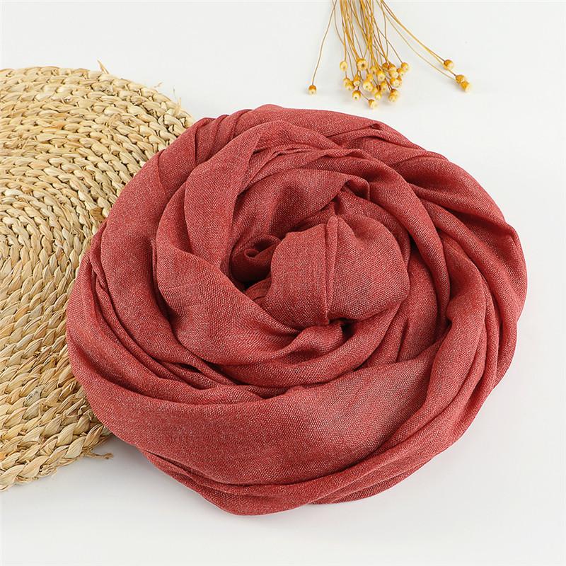 37 Color Plain Big Size Fringe Cotton Viscose Scarf Lady Warme Soft Shawls And Wraps Pashmina Stole Female Kerchief Muslim Hijab