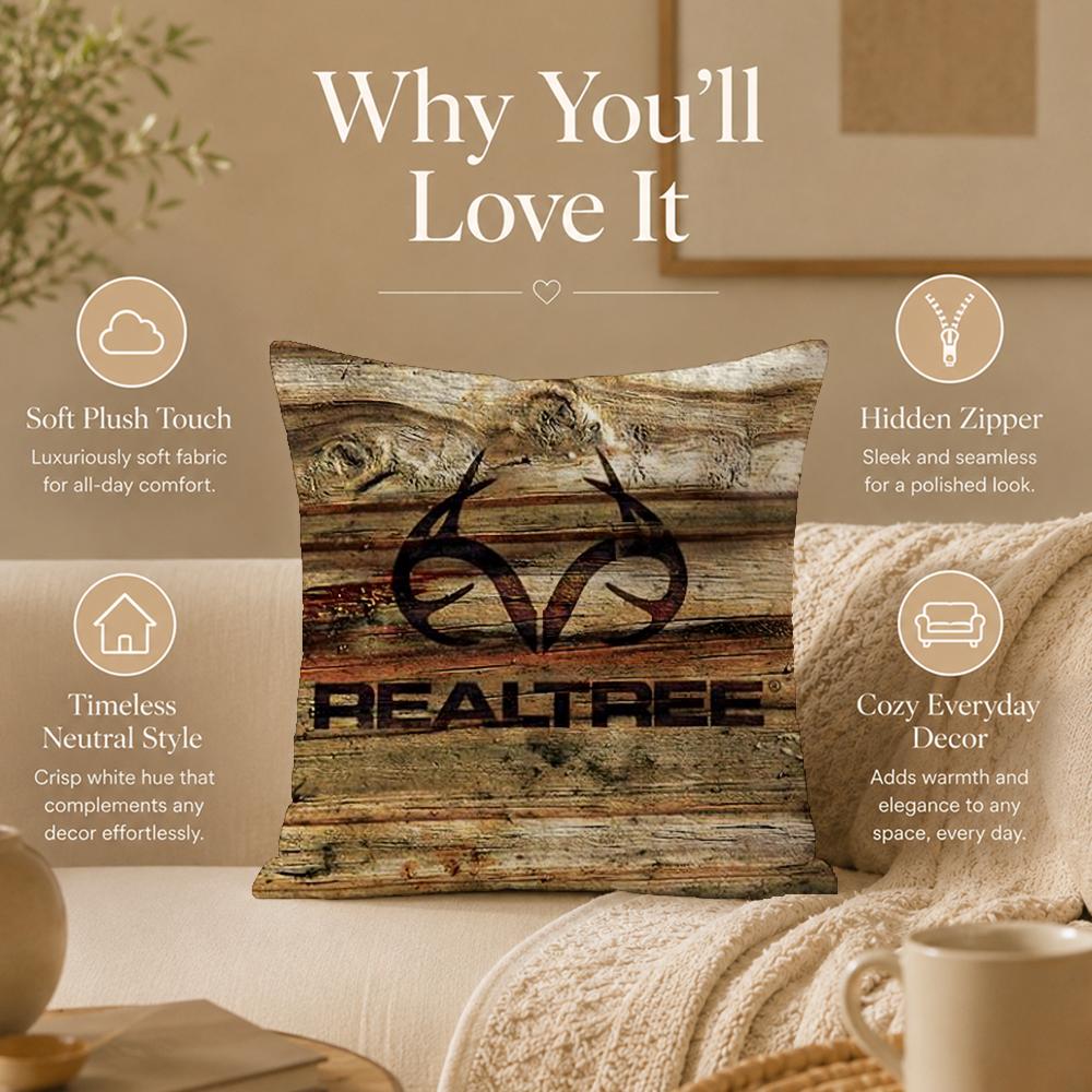 Pattern R-RealtreeS Cushion Cover Double-Sided Printed Pillow Cover Hypoallergenic Dust-Mite Proof