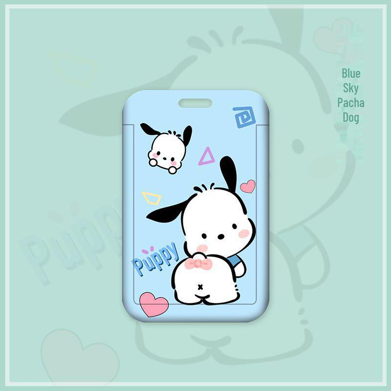 

Студенческое удостоверение с мультяшным рисунком и держатель для карты доступа с выдвижным шнурком - Милая карта на школьный автобус и питание для детей Single Card Set синий/небо