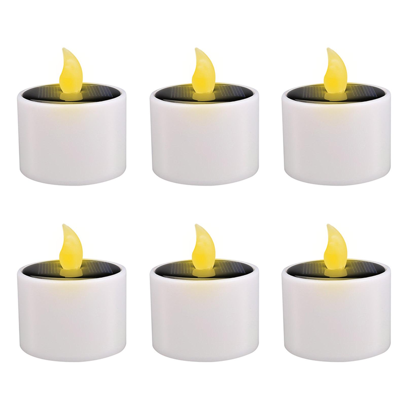 

12Pcs Solar Tea Light Led Candles Flameless Outdoor Waterproof Solar Tea Lights Rechargeable Candles for Party Garden Home Decor 6 Pcs