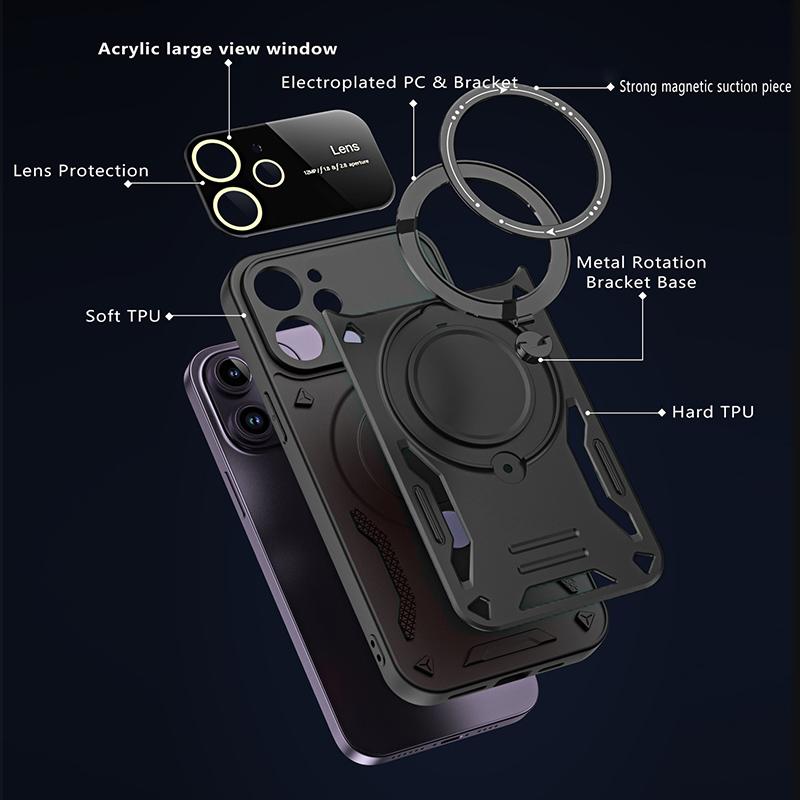 For iphone 11 Armor Matte Case For iphone 11 Pro Max Cover Ring Magnetic Stand Holder Shockproof Shell Coque Fundas 11 Pro Cases