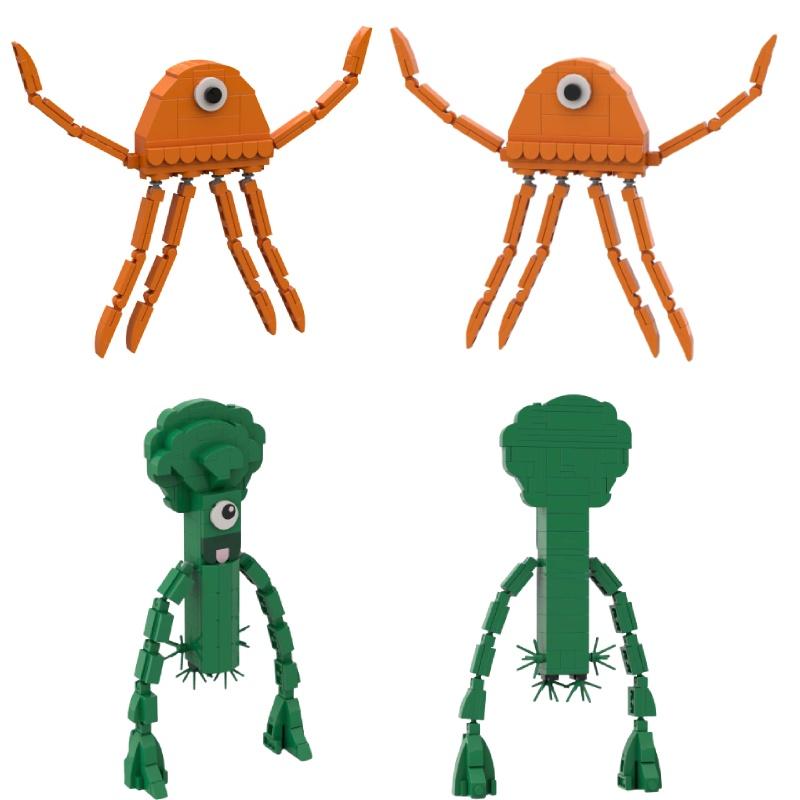 Maze Witch Building Blocks Compatible With Lego, Green Cabbage Table Decoration, Diy Toy For Kids