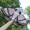 ZHONGXIN MADE Cute Moth Plush Toy, 11-inch Gray Moth Stuffed Animal, Handmade Large Moth Insect Plush Model Toy, Unique Kids Plush Toy Gift Collection