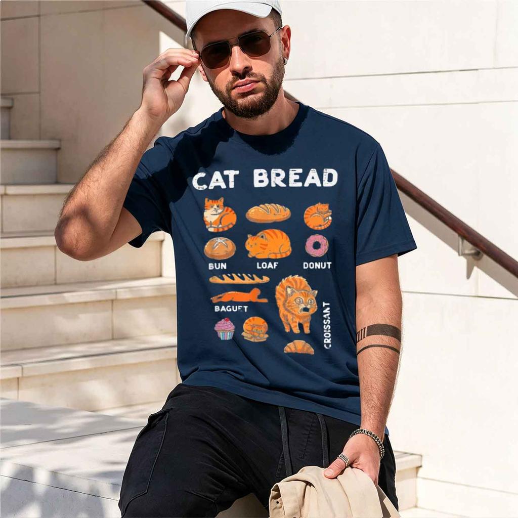Bread Bun Loaf Cute Kitten Food Pun Grh Tees New Shirts And Tshirts Tshirts For Unisex Print 2026 New Model Shortsleeve Crewneck
