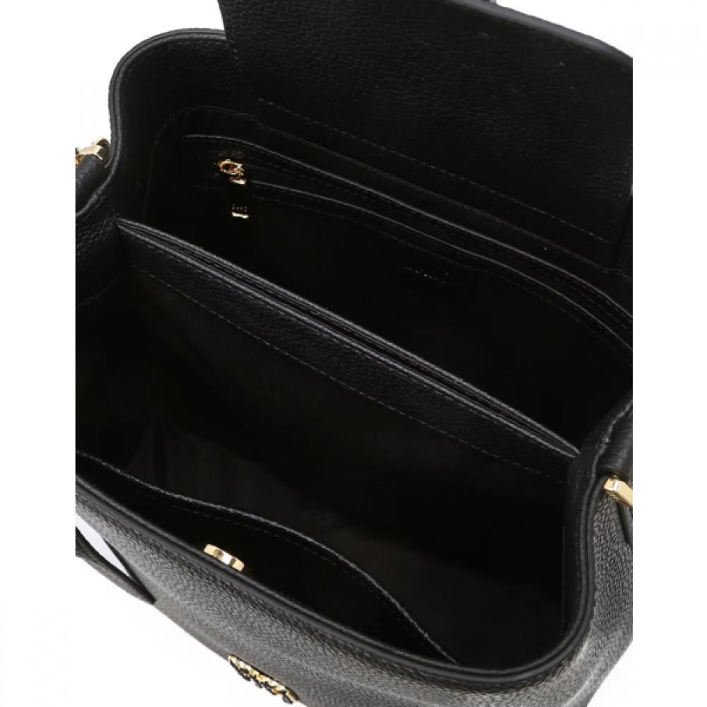 Daks Black Dd Logo Leather Shoulder Bag Dcba6e332bk