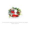 Easy Installation Farmhouse Decor Red Truck Wreath Festive Holiday Theme