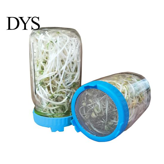Sprouting Lid Easy To Clean Good Drainage Mason Jar Germinating Plastic Sprout with Stainless Steel Screen for Household Kit