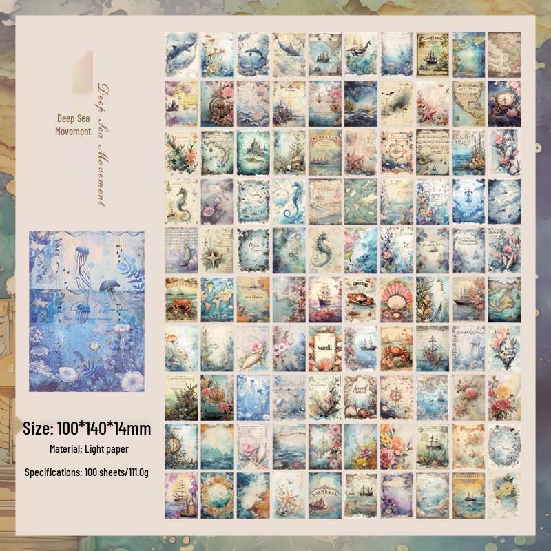 American Retro Floral Literary Journal Background Paper